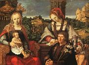 Lucas van Leyden Madonna and Child with Mary Magdalene and a Donor oil painting